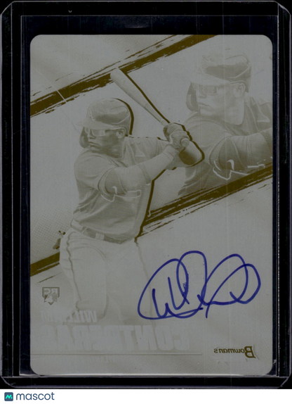 2021 Bowman's Best Topps William Contreras Yellow Printing Plate Auto 1/1