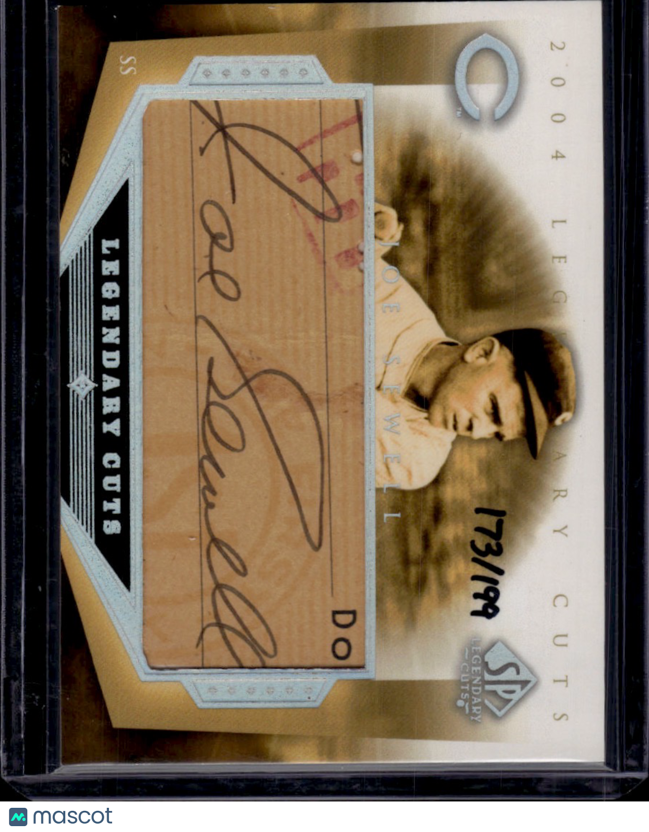 2004 Upper Deck SP Legendary Cuts Joe Sewell Cut Signature 173/199