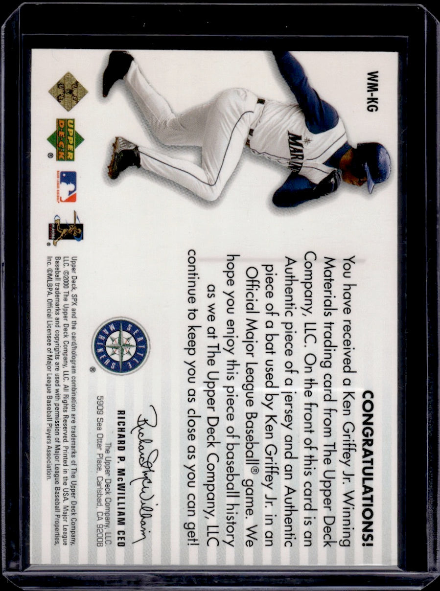 2000 Upper Deck SPx Winning Materials Ken Griffey Jr. Game-Used Bat Game-Used Jersey