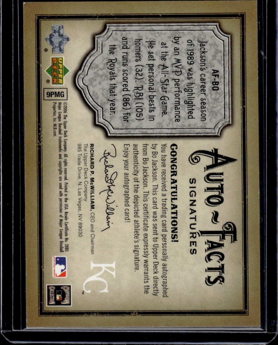 2006 Upper Deck Artifacts Auto-Facts Signatures Bo Jackson
