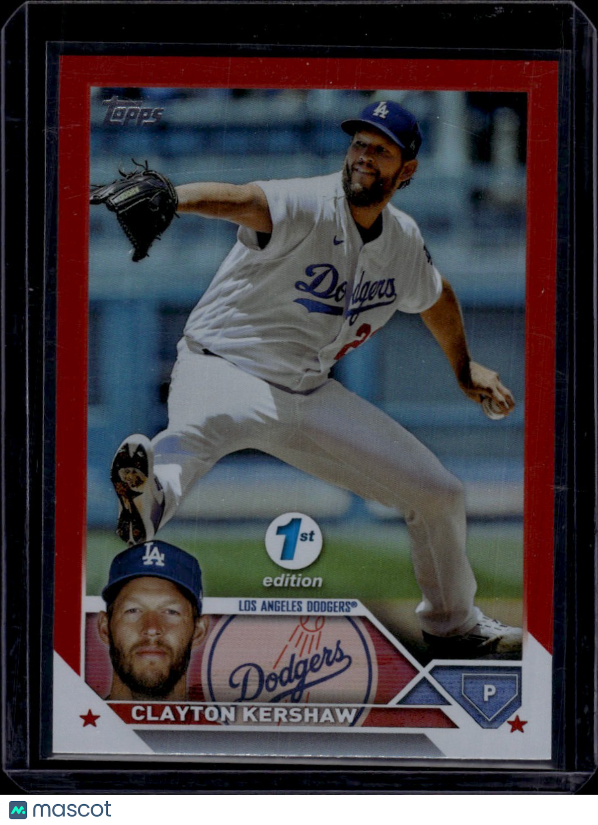 2023 Topps Series One 1st Edition Clayton Kershaw Red 1st Edition /50