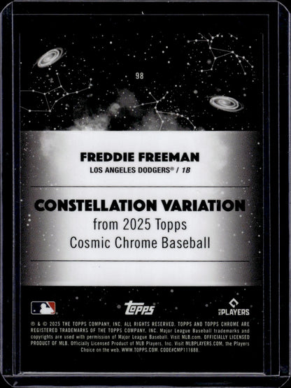 2025 Topps Cosmic Chrome Baseball Freddie Freeman Constellation Variation