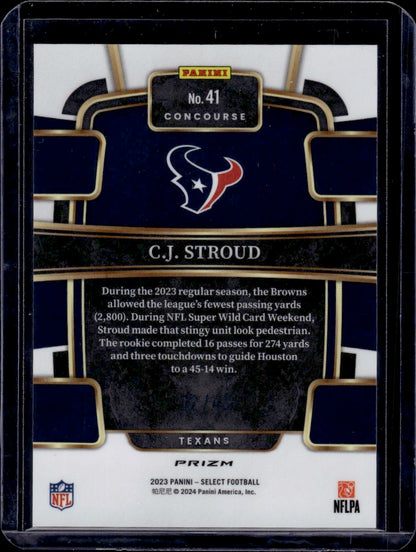 2024 Panini Select Concourse Prizm C.J. Stroud Orange /49 RC