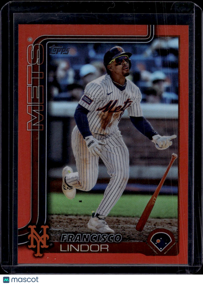 2025 Topps Series One Francisco Lindor Orange /25