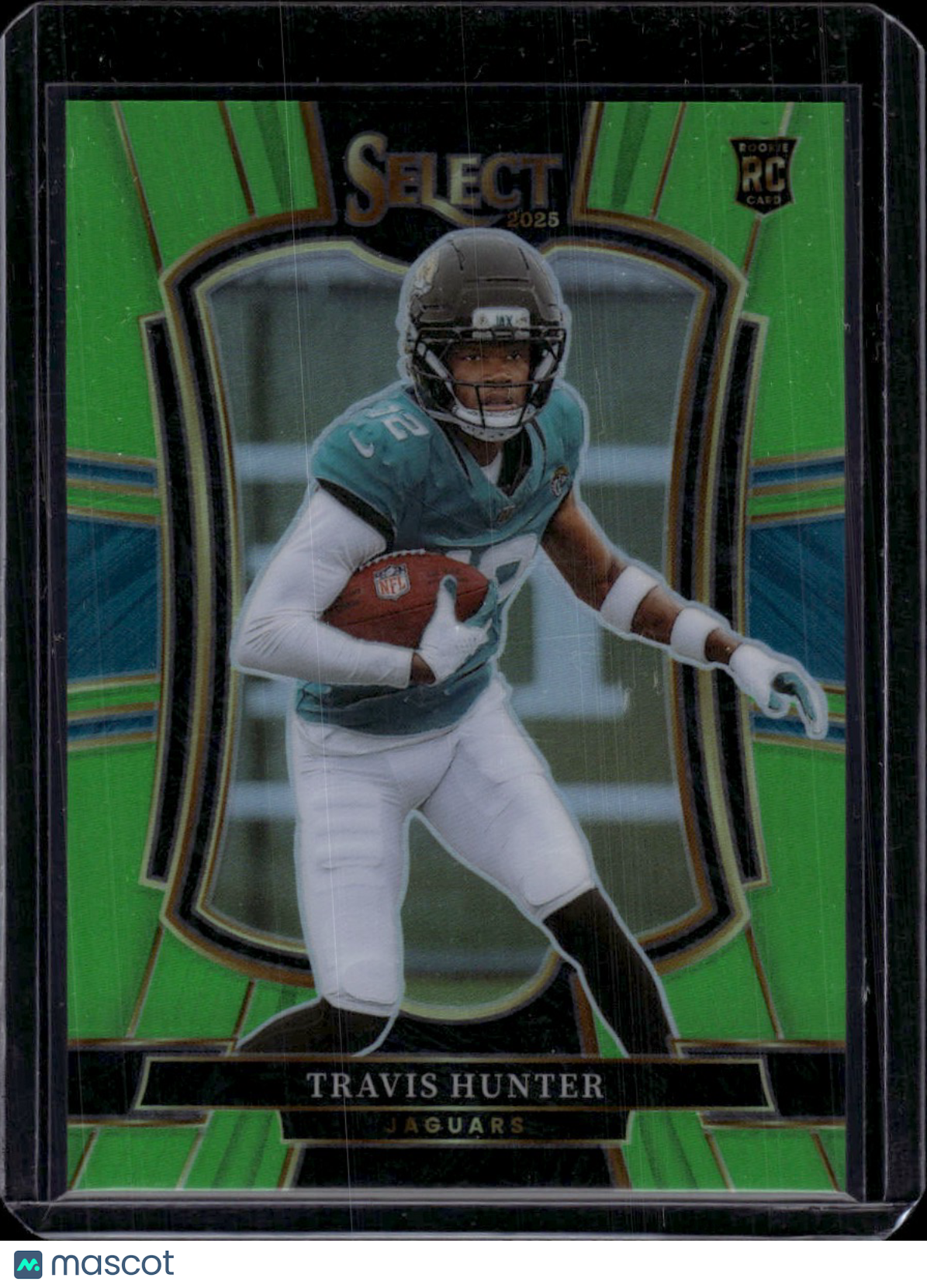 2025 Panini Select Premier Level Travis Hunter Neon Green RC 12/49 NUMBER MATCH