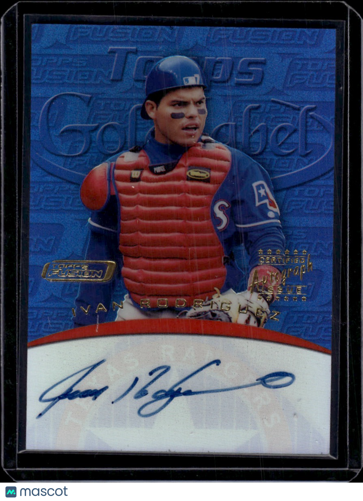 2001 Topps Gold Label Fusion Ivan Rodriguez Certified Autograph Issue