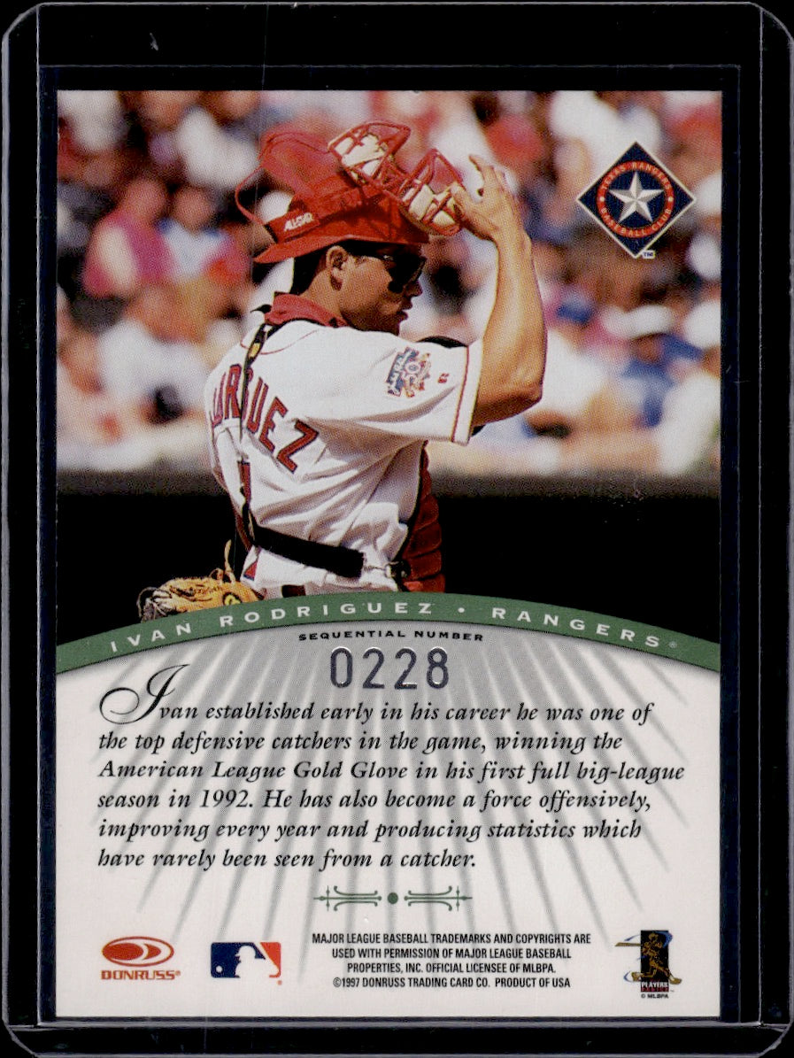 1997 Donruss Signature Series Millennium Marks Ivan Rodriguez