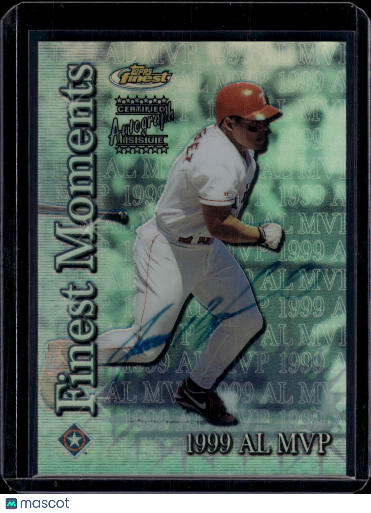 2000 Topps Finest Finest Moments Ivan Rodriguez Certified Autograph Issue