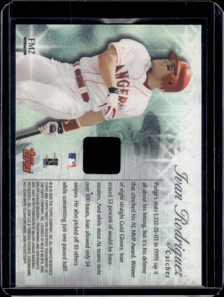 2000 Topps Finest Finest Moments Ivan Rodriguez Certified Autograph Issue