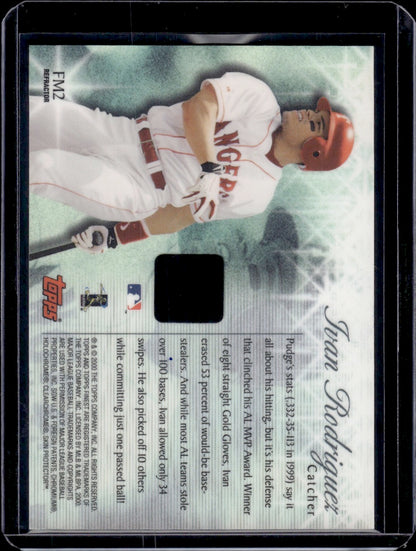 2000 Topps Finest Finest Moments Ivan Rodriguez Certified Autograph Issue