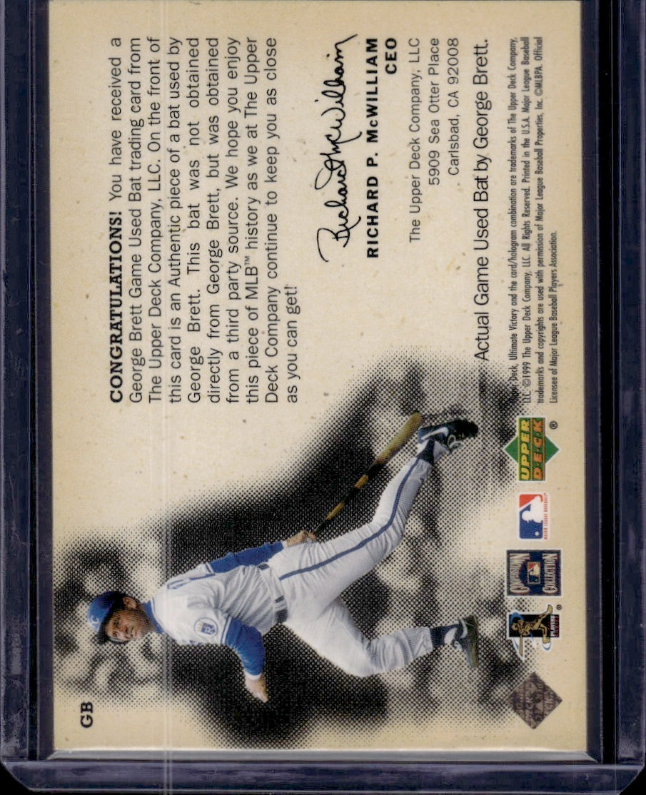1999 Upper Deck Ultimate Victory Game Used Bat George Brett Game Used Bat