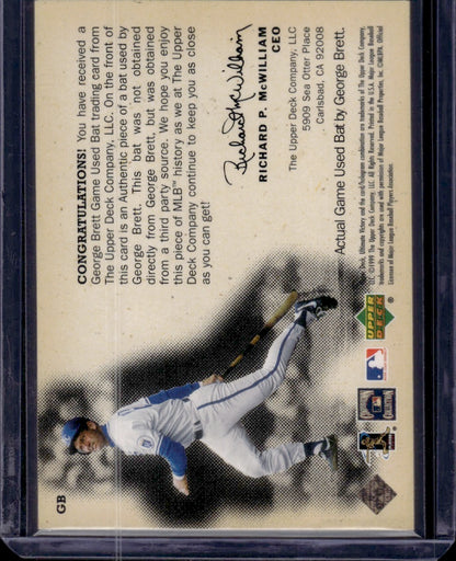1999 Upper Deck Ultimate Victory Game Used Bat George Brett Game Used Bat