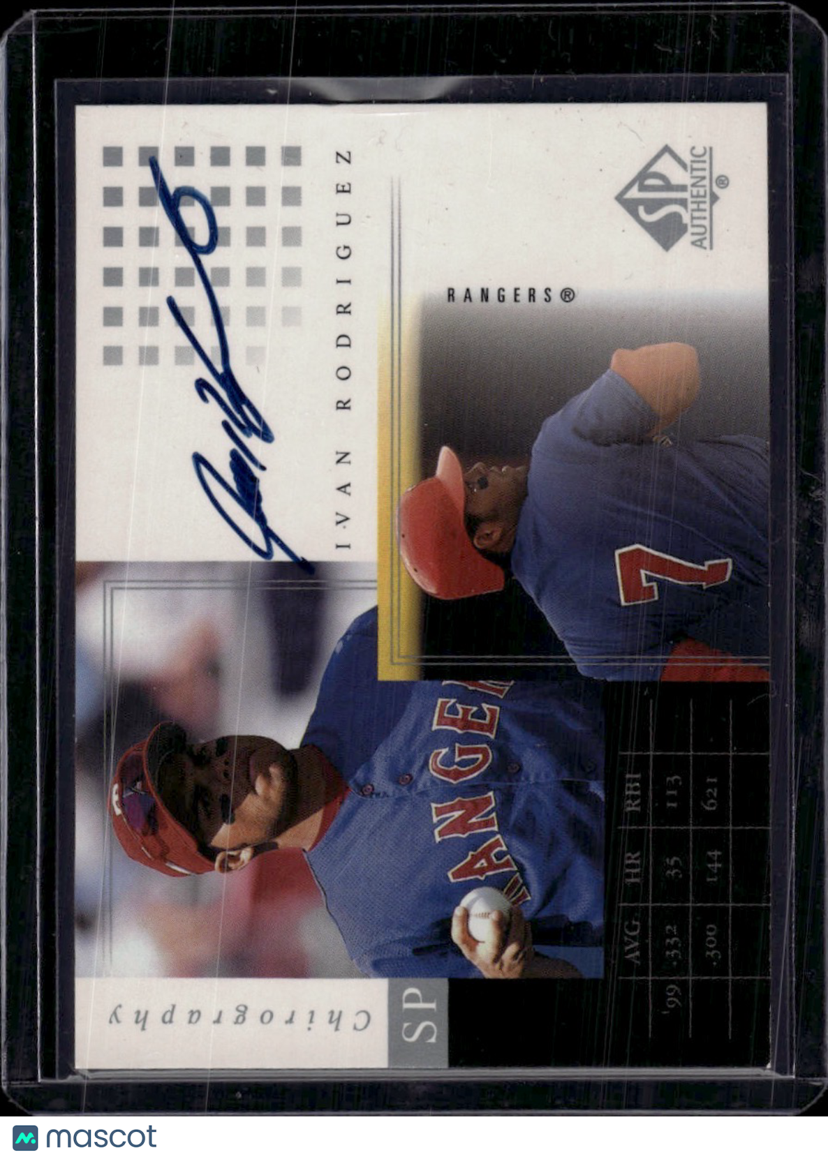 2000 Upper Deck SP Authentic Chirography Ivan Rodriguez Auto