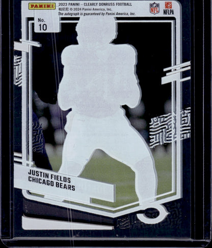 2024 Panini Clearly Donruss Justin Fields /200 Auto