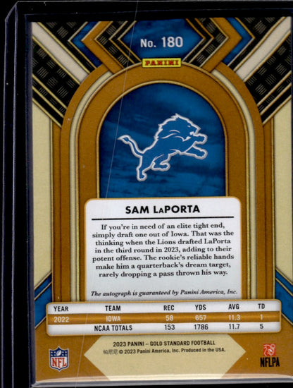 2023 Panini Gold Standard Sam LaPorta RC AUTO /49