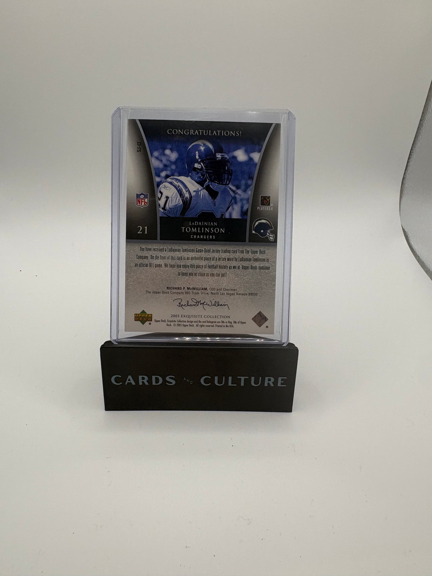 2005 Upper Deck Exquisite Collection Super Jersey LaDainian Tomlinson /50