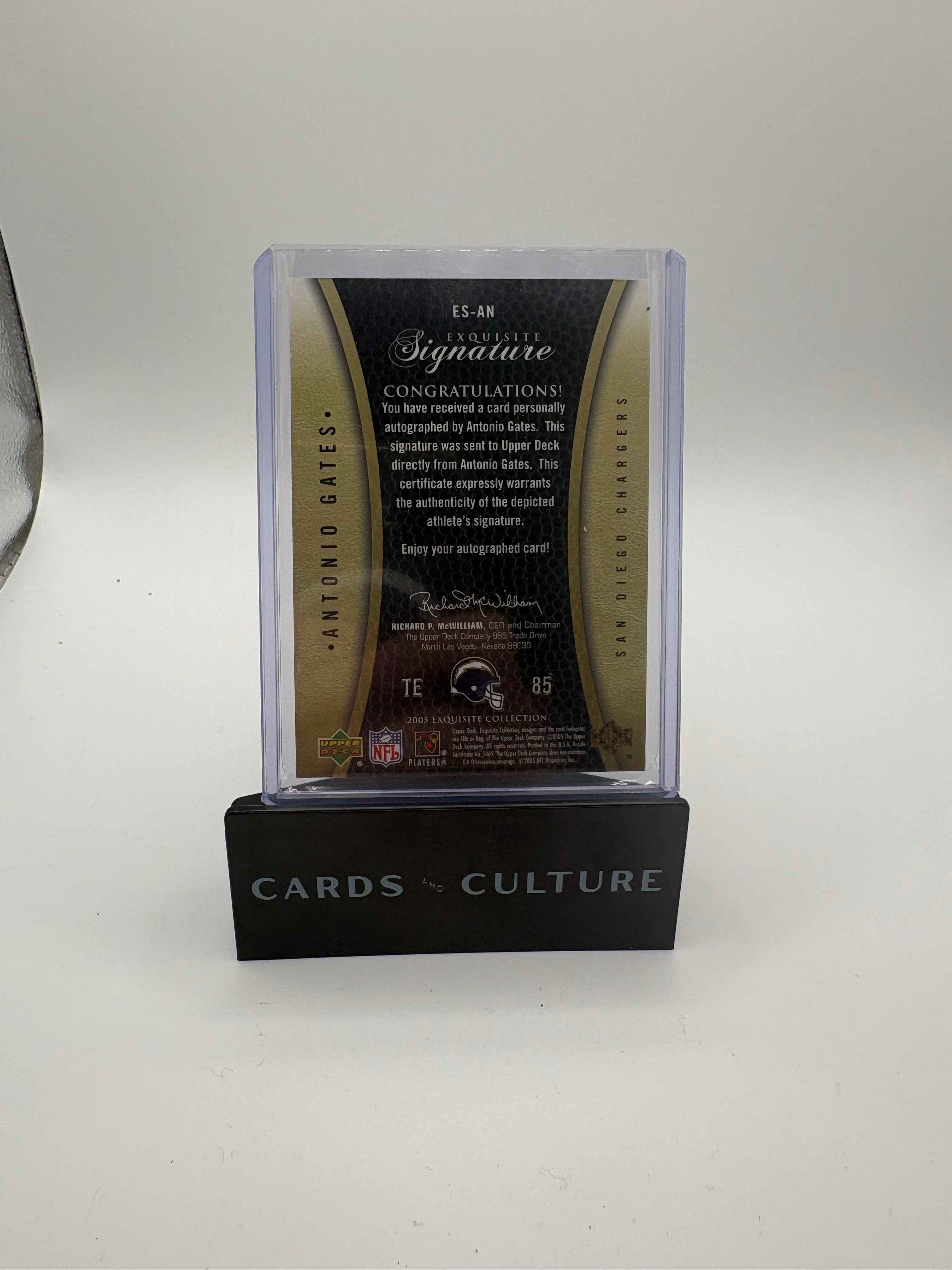 2005 Upper Deck Exquisite Collection Exquisite Signature Antonio Gates /35