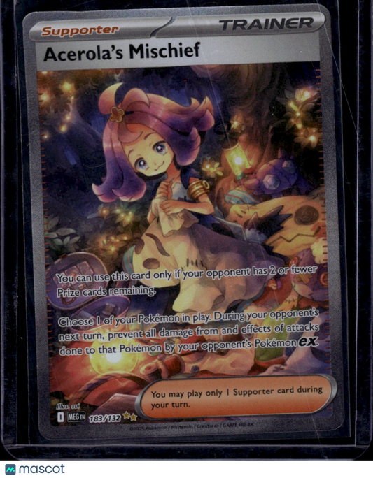 Pokemon 2025 Mega Evolution Pokemon Acerola's Mischief FA SAR