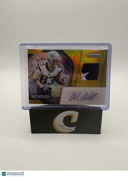 2025 Panini Prizm Wes Welker Gold 03/10 Patch Auto RARE
