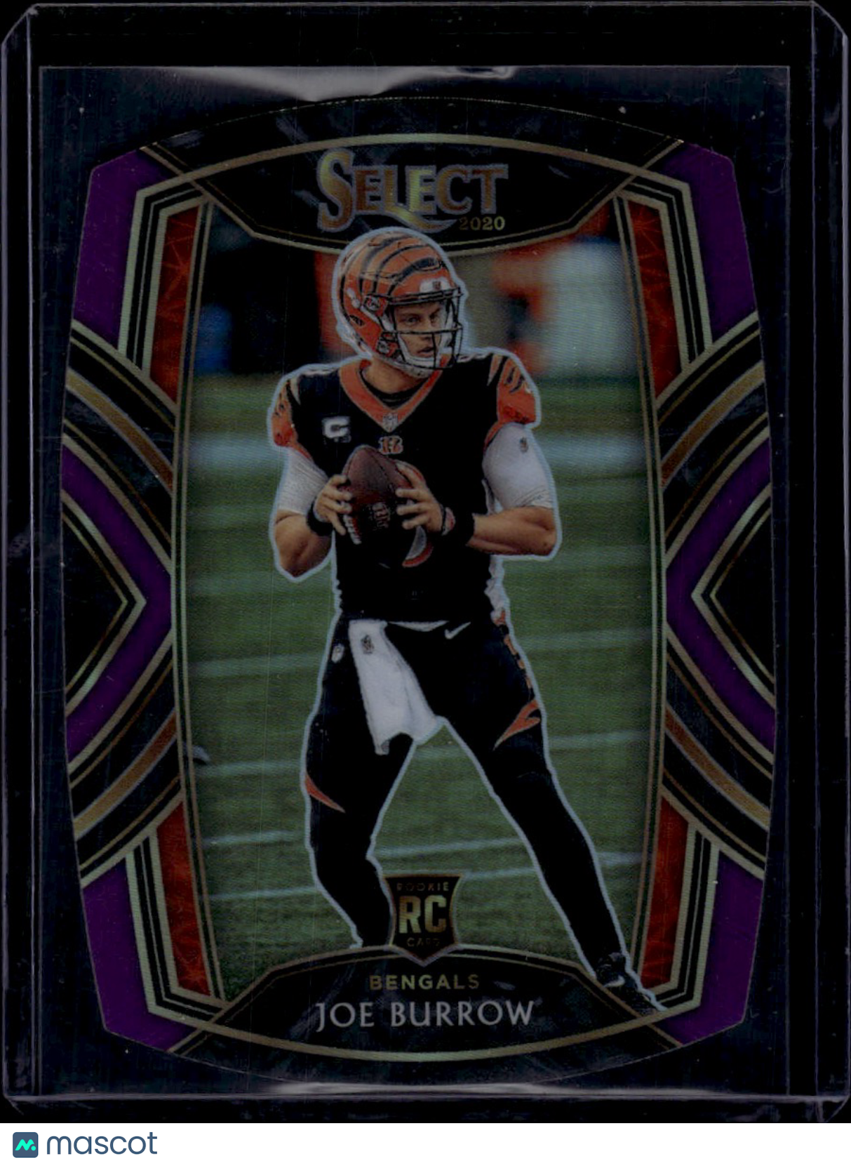 2021 Panini Select Joe Burrow Purple Die Cut RC