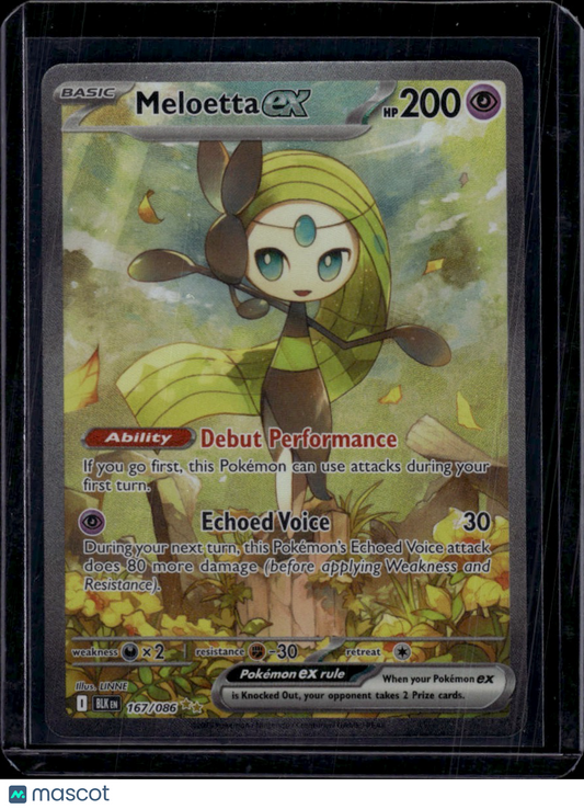 Pokemon 2025 Scarlet & Violet Black Bolt Pokemon Meloetta EX SAR