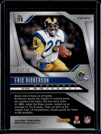 2024 Panini Prizm Football Eric Dickerson Gold Vinyl 03/10