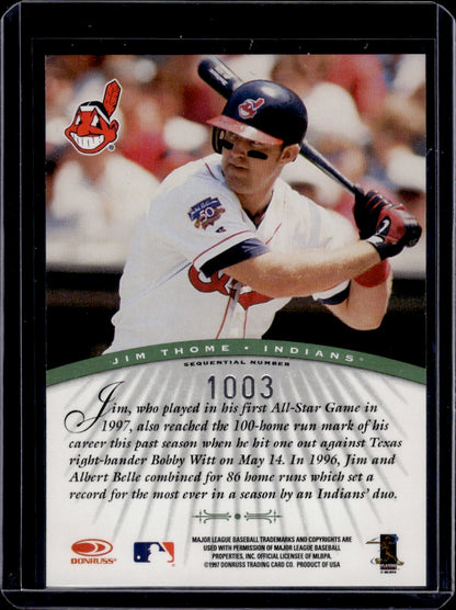 1997 Donruss Signature Series Millennium Marks Jim Thome