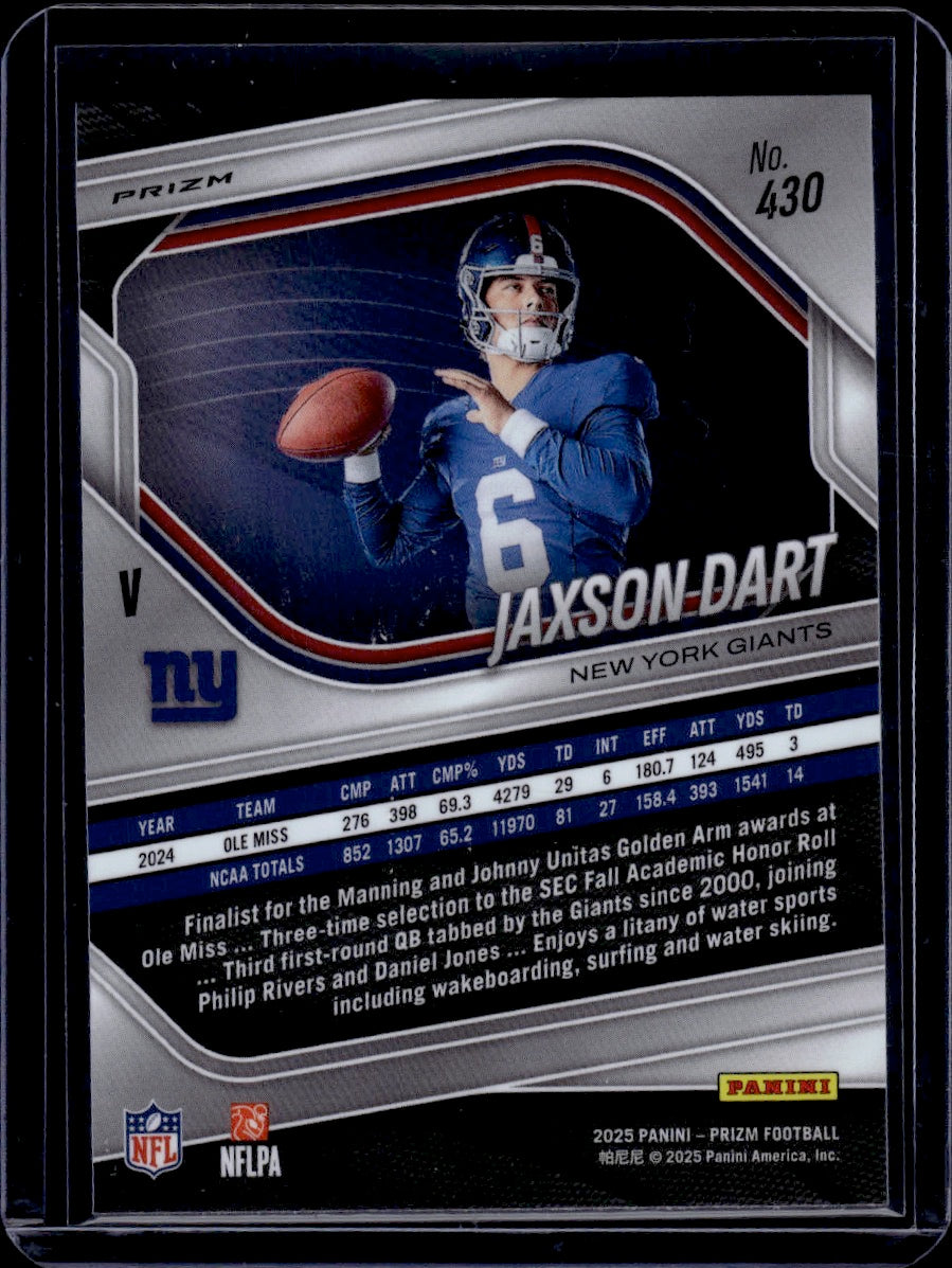 2025 Panini Prizm Jaxson Dart RC