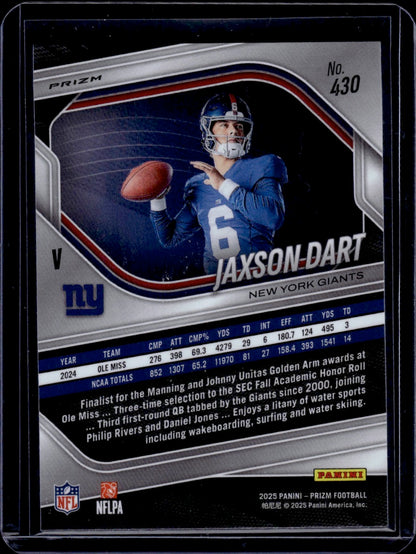 2025 Panini Prizm Jaxson Dart RC