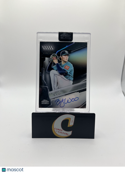 2026 Topps Chrome Black Bryan Woo /199 Refractor On Auto