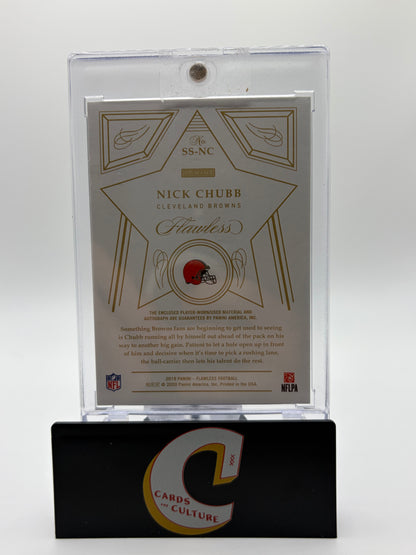 2020 Panini Flawless Star Swatch Signatures Nick Chubb 03/20 Patch Auto