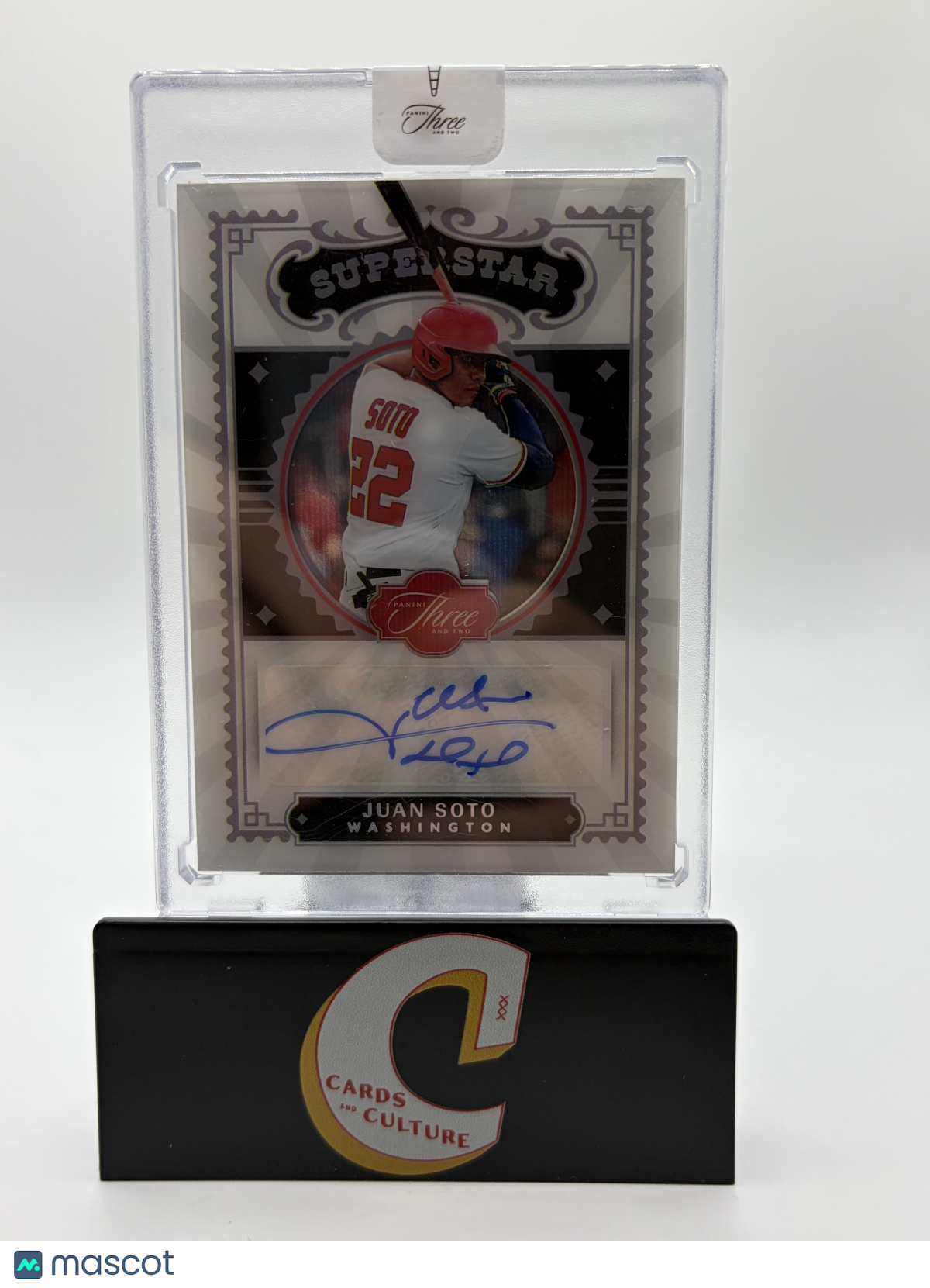 2022 Panini Three and Two Superstar Juan Soto 04/20 Auto