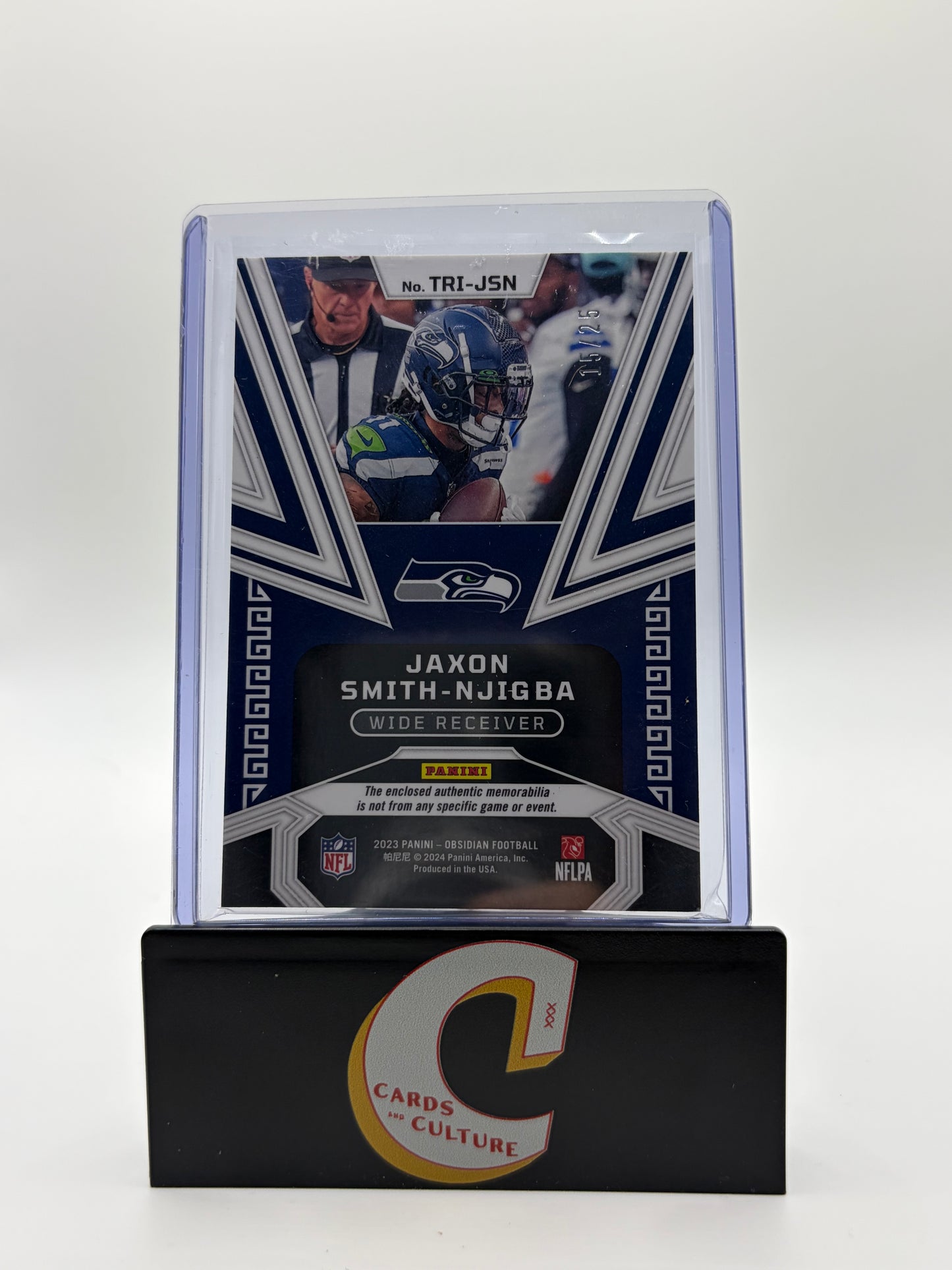 2024 Panini Obsidian Trifecta Jaxon Smith-Njigba RC Triple Relic/25