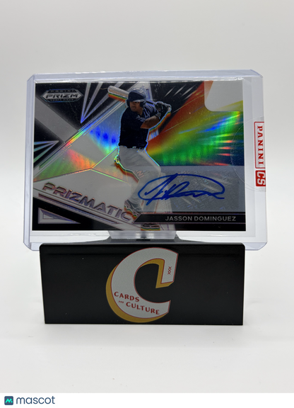 2022 Panini Prizm Draft Picks Prizmatic Jasson Dominguez Silver Auto