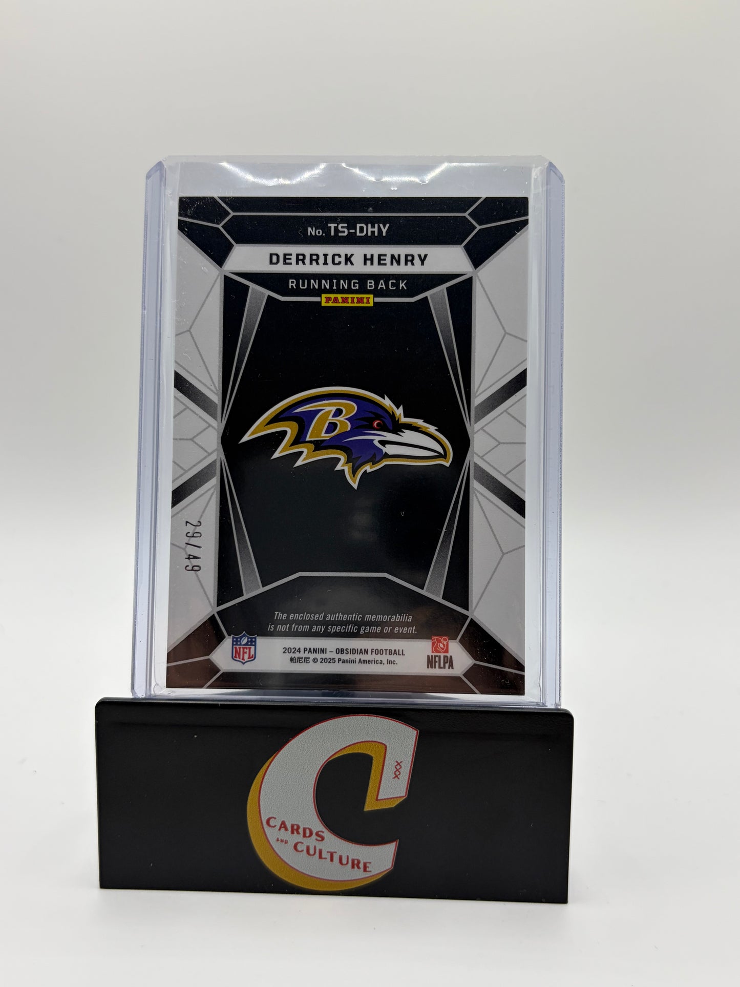 2025 Panini Obsidian Trifecta Derrick Henry Purple Contra Triple Patch /49