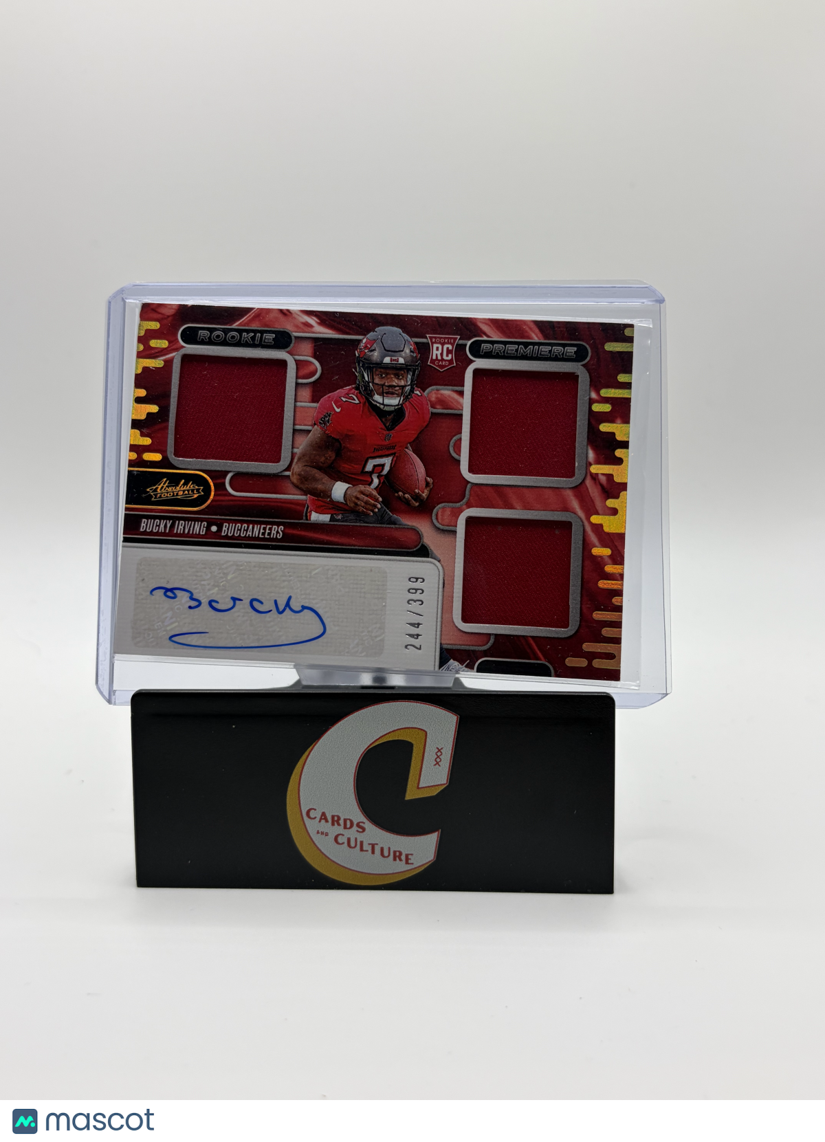 2024 Panini Absolute Football Bucky Irving Triple Relic RPA /399