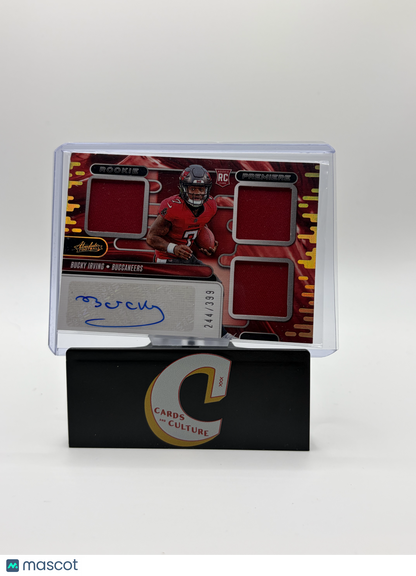 2024 Panini Absolute Football Bucky Irving Triple Relic RPA /399