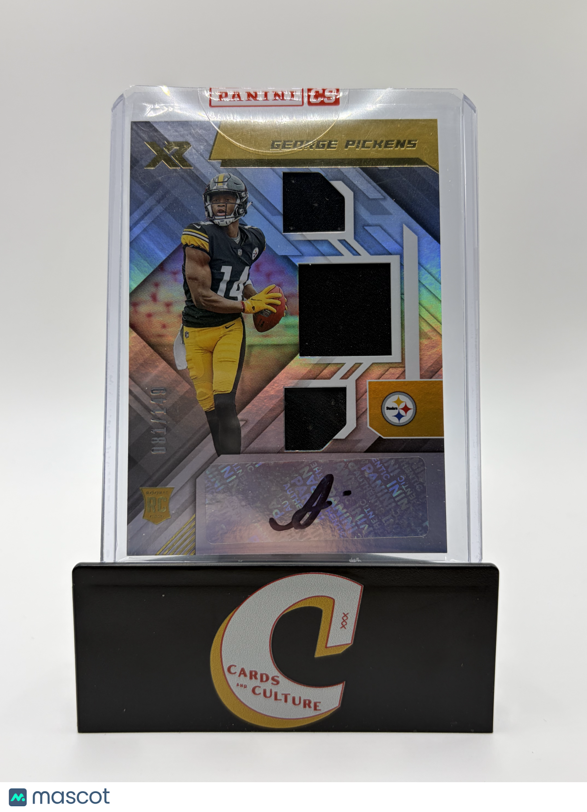 2022 Panini XR George Pickens Patch Triple Memorabilia RC /149