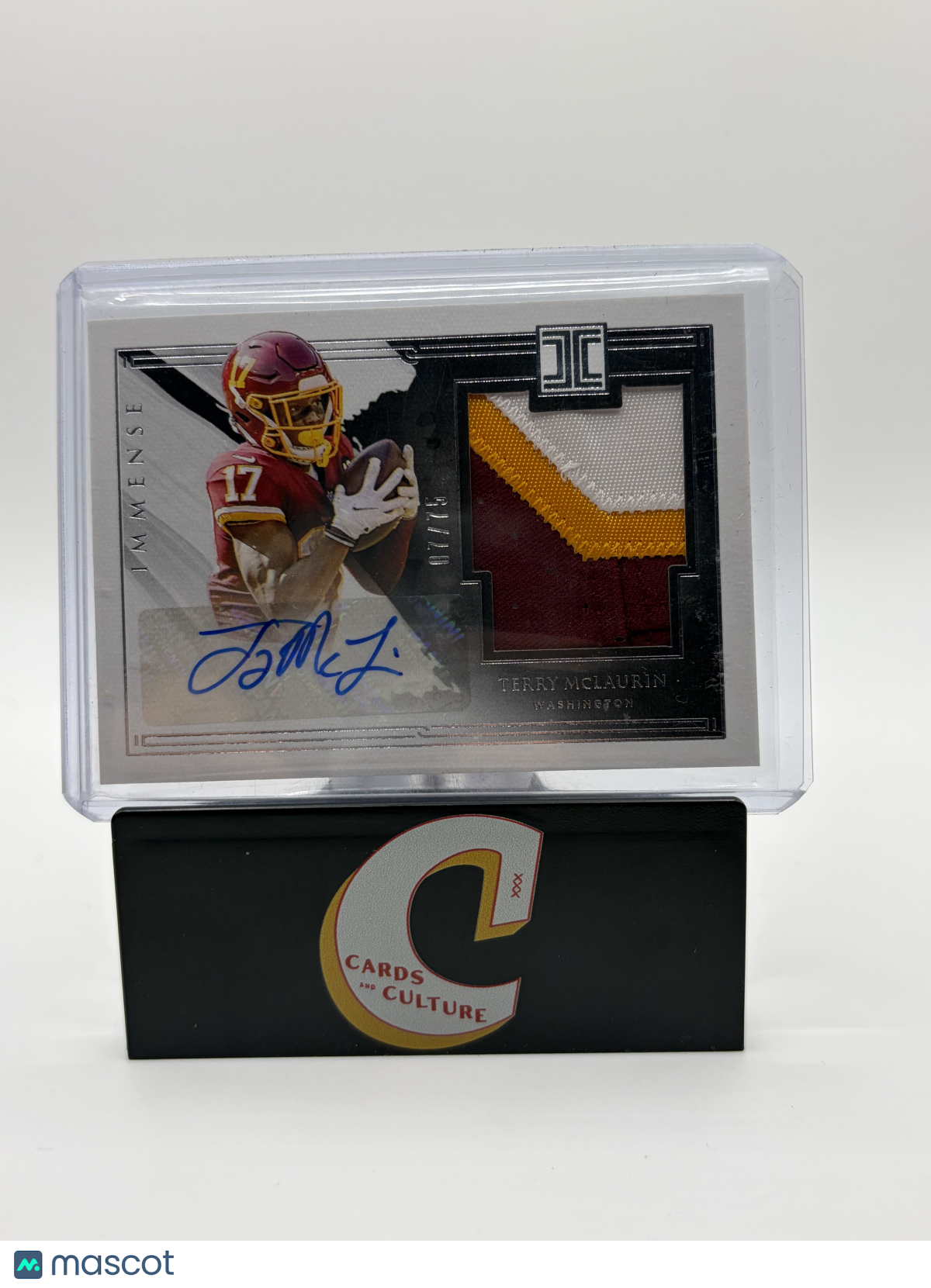 2021 Panini Impeccable Terry McLaurin 07/75 Patch Auto