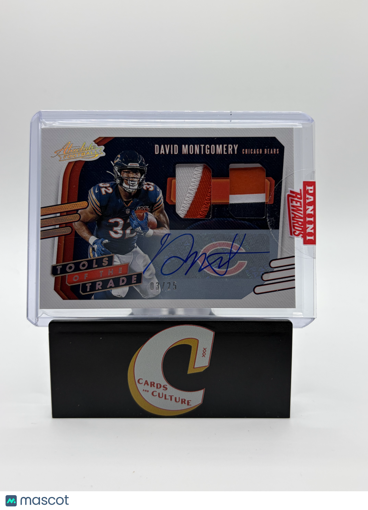 2020 Panini Absolute Tools of the Trade David Montgomery Patch Auto /25