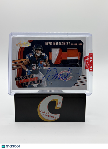 2020 Panini Absolute Tools of the Trade David Montgomery Patch Auto /25