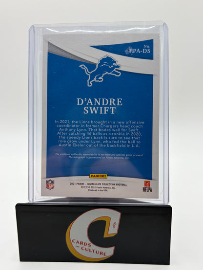 2021 Panini Immaculate Collection D'Andre Swift /10 Patch Auto