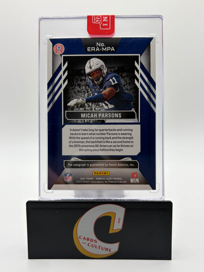 2021 Panini Donruss Elite Micah Parsons Red Prizm 05/75 RC Auto