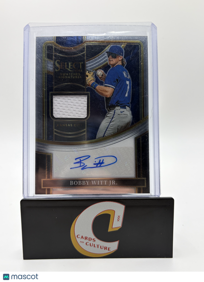 2023 Panini Select Swatches Signatures Bobby Witt Jr. Jersey Patch Auto