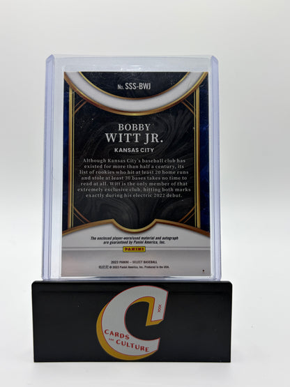2023 Panini Select Swatches Signatures Bobby Witt Jr. Jersey Patch Auto