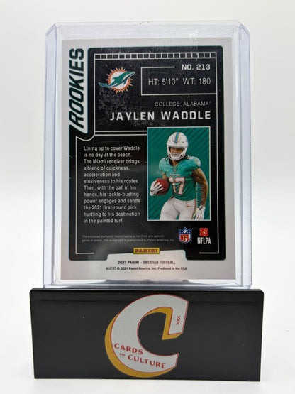 2021 Panini Obsidian Jaylen Waddle RPA /50
