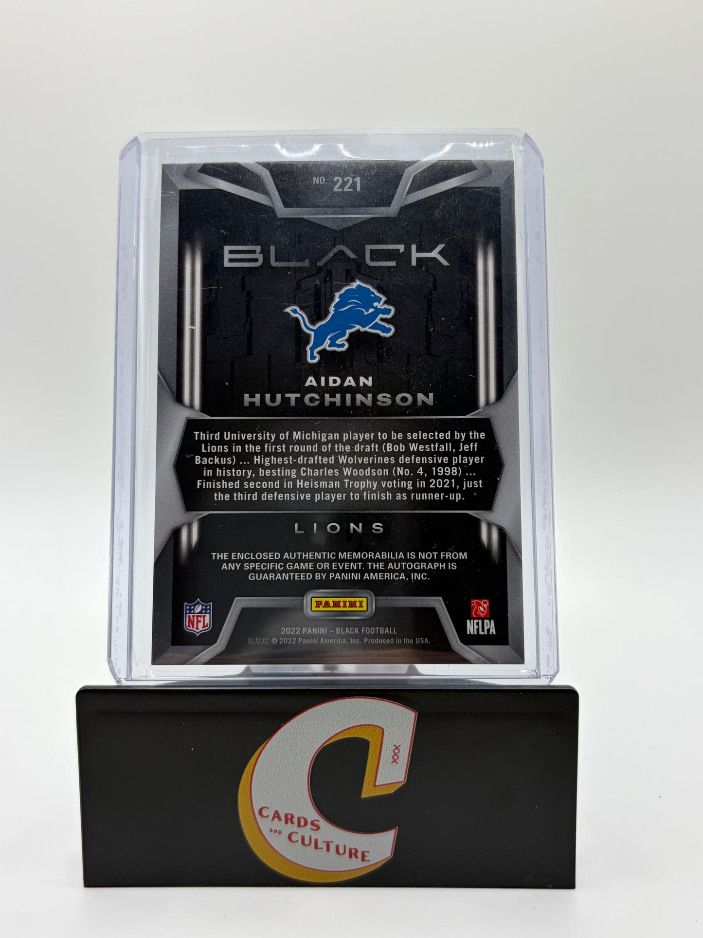 2022 Panini Black Aidan Hutchinson RPA /99