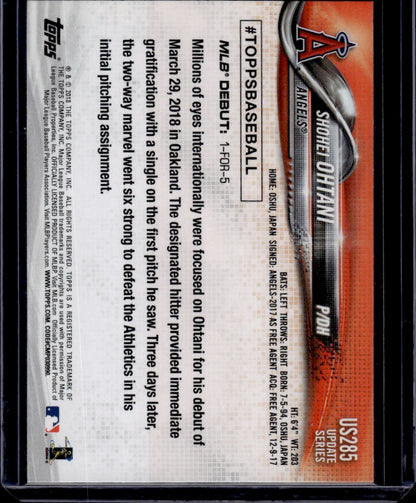 2018 Topps Update Series Shohei Ohtani RC