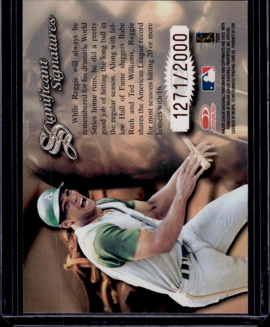 1997 Donruss Signature Significant Signatures Reggie Jackson 1271/2000