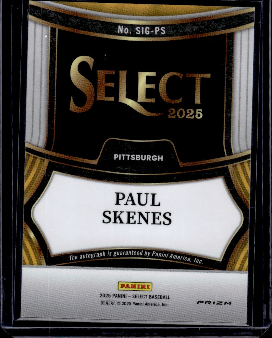 2025 Panini Select Paul Skenes Blue Pulsar Auto